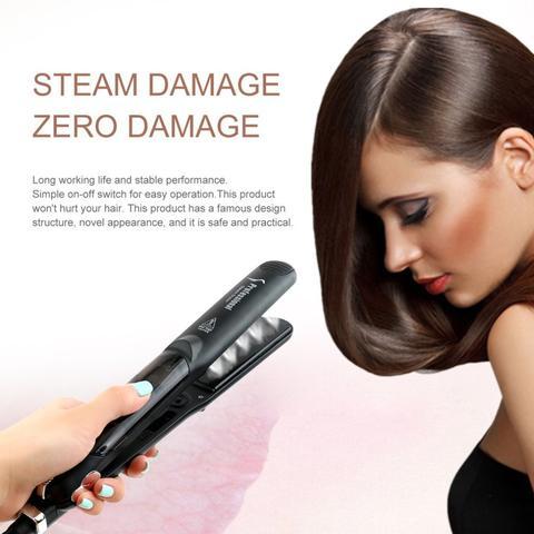 Steam Function Flat Iron Tourmaline Ceramic Vapor Professional Hair Straightener with Argan Oil Infusion Straightening Irons Steam Function Flat Iron Tourmaline Ceramic Vapor Professional Hair Straightener with Argan Oil Infusion Straightening Irons